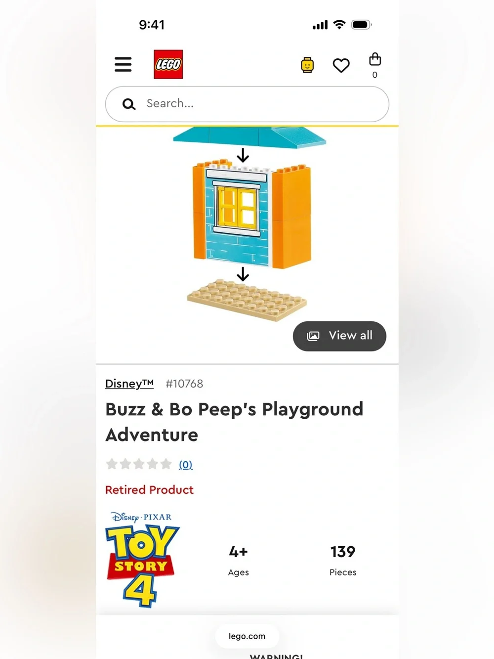 Complete LEGO Toy Story 4 Set 10768 - Buzz & Bo Peep's Playground & Box & Manual